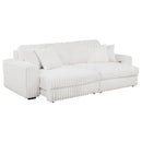  Coaster Furniture Jacana 600535P Corduroy Upholstered Dual Power Chaise Sofa - Ivory IMAGE 10