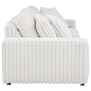  Coaster Furniture Jacana 600535P Corduroy Upholstered Dual Power Chaise Sofa - Ivory IMAGE 3