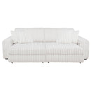  Coaster Furniture Jacana 600535P Corduroy Upholstered Dual Power Chaise Sofa - Ivory IMAGE 8