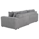 Coaster Furniture Jacana 600536P Corduroy Upholstered Dual Power Chaise Sofa - Grey IMAGE 11