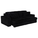  Coaster Furniture Jacana 600537P Corduroy Upholstered Dual Power Chaise Sofa - Black IMAGE 10
