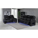  Coaster Furniture Zuma 603251PP Faux Leather Dual Power Reclining LED Sofa - Black IMAGE 9