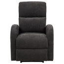  Coaster Furniture Grant 603293P Fabric Upholstered Power Recliner Chair - Charcoal Grey IMAGE 8