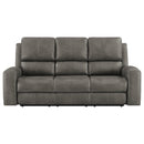  Coaster Furniture Brickston 603431PPP Triple Power Reclining Sofa - Charcoal IMAGE 10