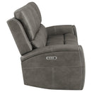  Coaster Furniture Brickston 603431PPP Triple Power Reclining Sofa - Charcoal IMAGE 5