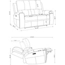 Coaster Furniture Brickston 603432PPP Triple Power Reclining Loveseat - Charcoal IMAGE 14