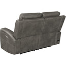  Coaster Furniture Brickston 603432PPP Triple Power Reclining Loveseat - Charcoal IMAGE 7