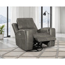 Coaster Furniture Brickston 603433PPP Triple Power Swivel Glider Recliner - Charcoal IMAGE 2