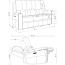  Coaster Furniture Brickston 603434PPP Triple Power Reclining Sofa - Grey IMAGE 14