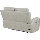  Coaster Furniture Brickston 603435PPP Triple Power Reclining Loveseat - Grey IMAGE 8