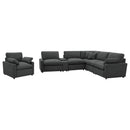  Coaster Furniture Collins 609533P Upholstered Power Recliner Chair - Dark Grey IMAGE 5