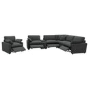  Coaster Furniture Collins 609533P Upholstered Power Recliner Chair - Dark Grey IMAGE 7