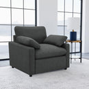  Coaster Furniture Collins 609533P Upholstered Power Recliner Chair - Dark Grey IMAGE 8