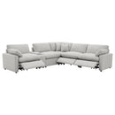  Coaster Furniture Collins 609560P-SET 6-piece Modular Power Reclining Sectional - Grey IMAGE 4