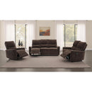  Coaster Furniture Navarro 609571 Chenille Upholstered Reclining Sofa - Dark Brown IMAGE 15