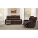  Coaster Furniture Navarro 609572 Chenille Upholstered Reclining Loveseat - Dark Brown IMAGE 16