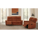  Coaster Furniture Navarro 609574 Chenille Upholstered Reclining Sofa - Burnt Orange IMAGE 12