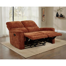  Coaster Furniture Navarro 609575 Chenille Upholstered Reclining Loveseat - Burnt Orange IMAGE 9