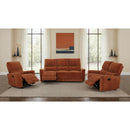  Coaster Furniture Navarro 609576 Chenille Upholstered Glider Recliner - Burnt Orange IMAGE 14