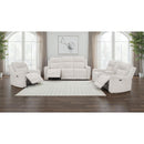  Coaster Furniture Kennett 610152P Chenille Upholstered Power Reclining Loveseat - Ivory IMAGE 11