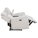  Coaster Furniture Kennett 610152P Chenille Upholstered Power Reclining Loveseat - Ivory IMAGE 7