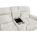  Coaster Furniture Kennett 610152P Chenille Upholstered Power Reclining Loveseat - Ivory IMAGE 9