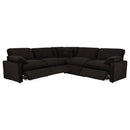  Coaster Furniture Collins 610350P 5-piece Modular Power Reclining Sectional - Chocolate Brown IMAGE 10