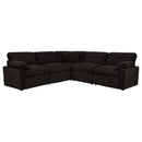  Coaster Furniture Collins 610350P 5-piece Modular Power Reclining Sectional - Chocolate Brown IMAGE 3