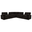  Coaster Furniture Collins 610350P-SETA 7-piece Modular Power Reclining Sectional - Chocolate Brown IMAGE 1
