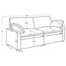  Coaster Furniture Collins 610352P Modular Power Loveseat - Chocolate Brown IMAGE 12