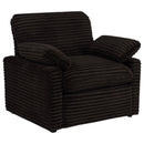  Coaster Furniture Collins 610353P Upholstered Power Recliner Chair - Chocolate Brown IMAGE 1
