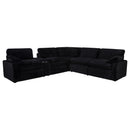  Coaster Furniture Collins 610360P-SET 6-piece Modular Power Reclining Sectional - Black IMAGE 1