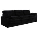  Coaster Furniture Collins 610361P Modular Power Sofa - Black IMAGE 2