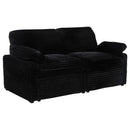  Coaster Furniture Collins 610362P Modular Power Loveseat - Black IMAGE 1