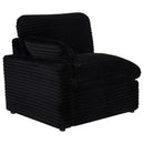  Coaster Furniture Collins 610362P Modular Power Loveseat - Black IMAGE 3