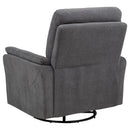  Coaster Furniture Adler 610443P Upholstered Power Swivel Glider Recliner - Charcoal Grey IMAGE 11