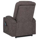  Coaster Furniture Louie 610463P Chenille Upholstered Power Lift Massage Chair - Brown IMAGE 11