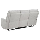 Coaster Furniture Sylmar 610521P Chenille Upholstered Power Reclining Sofa - Dove Grey IMAGE 6