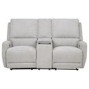  Coaster Furniture Sylmar 610522P Chenille Upholstered Power Reclining Loveseat - Dove Grey IMAGE 2