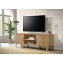 Coaster Furniture Rowe 701652 65-inch 2-door Wood TV Stand Media Console - Light Oak IMAGE 2