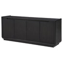  Coaster Furniture Leandro 704633 72-inch 4-door TV Stand Media Console - Burnished Black IMAGE 1