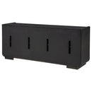  Coaster Furniture Leandro 704633 72-inch 4-door TV Stand Media Console - Burnished Black IMAGE 3