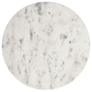 Coaster Furniture Haven 706207 Round Genuine White Marble Top Side Table - Black IMAGE 5