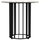  Coaster Furniture Haven 706208-S2 2-piece Round Marble Coffee and End Table Set - Black IMAGE 4