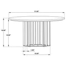  Coaster Furniture Haven 706208-S3 3-piece Round Marble Coffee and End Table Set - Black IMAGE 10