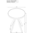  Coaster Furniture Briggs 706267 Round Marble Printed Glass Top End Table - Black IMAGE 9