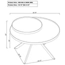  Coaster Furniture Briggs 706268-S3 3-piece Round Coffee and End Table Set - Black IMAGE 10