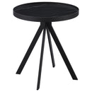  Coaster Furniture Briggs 706268-S3 3-piece Round Coffee and End Table Set - Black IMAGE 3