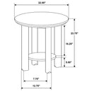 Coaster Furniture Ottowa 706307 22-Inch Round Wood End Table with Shelf - Brown IMAGE 9