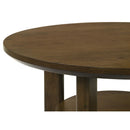  Coaster Furniture Ottowa 706308-S2 2-piece Round Wood Coffee Table Set - Brown IMAGE 3